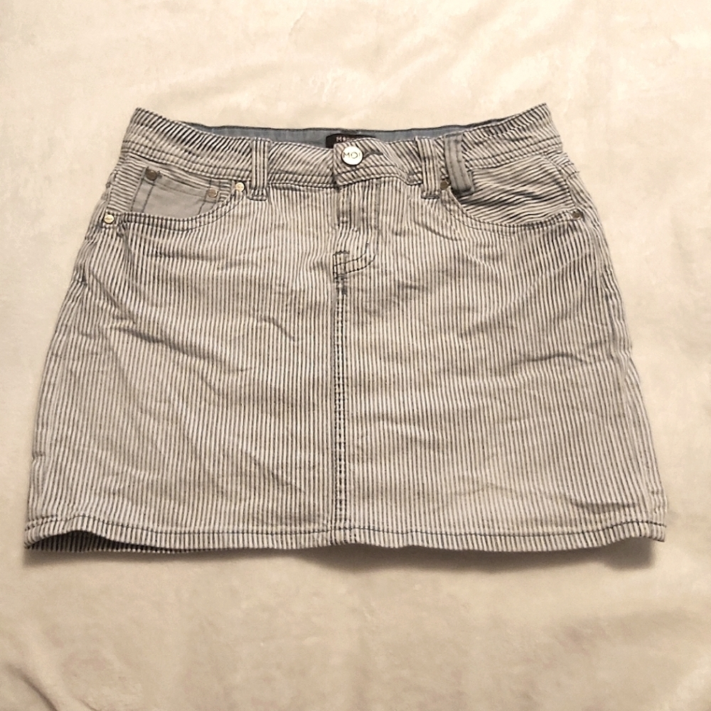 Morgan Striped Denim Skirt